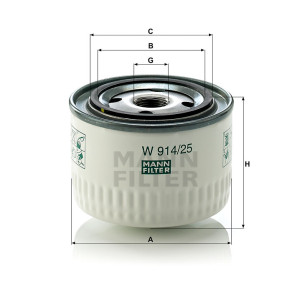 Фильтр масляный MANN-FILTER W 914/25